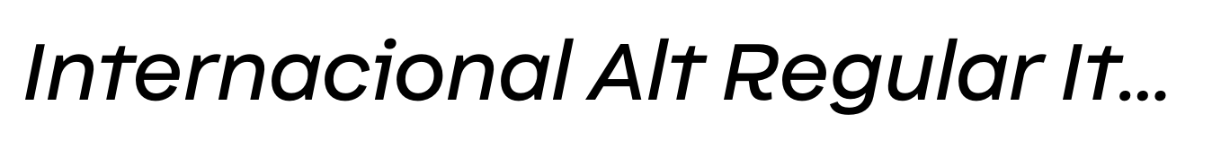 Internacional Alt Regular Italic